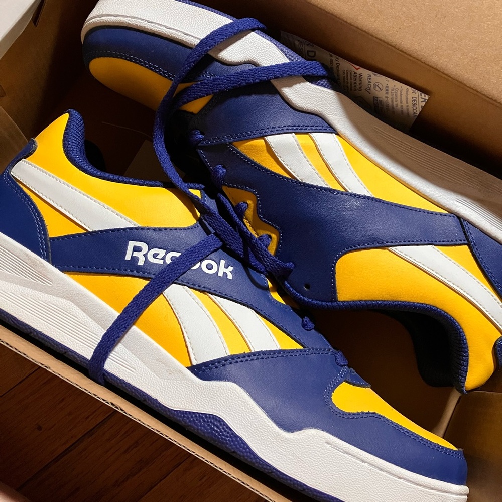 Men’s Reebok BB4500 Royal Blue and Golden Yellow - Size 13